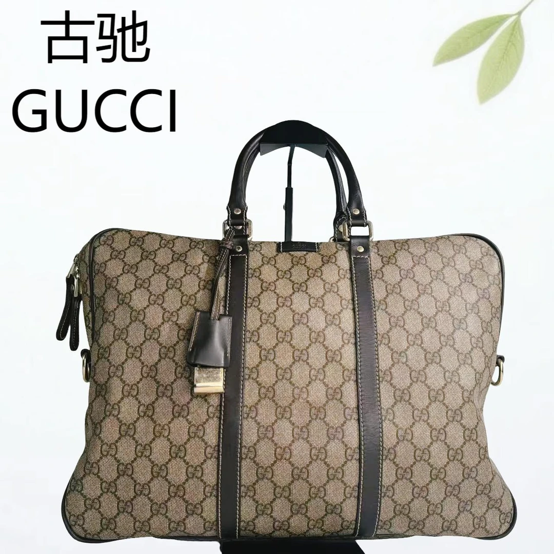 95新 GUCCI/古驰 老花手提包G25310232底长40X29