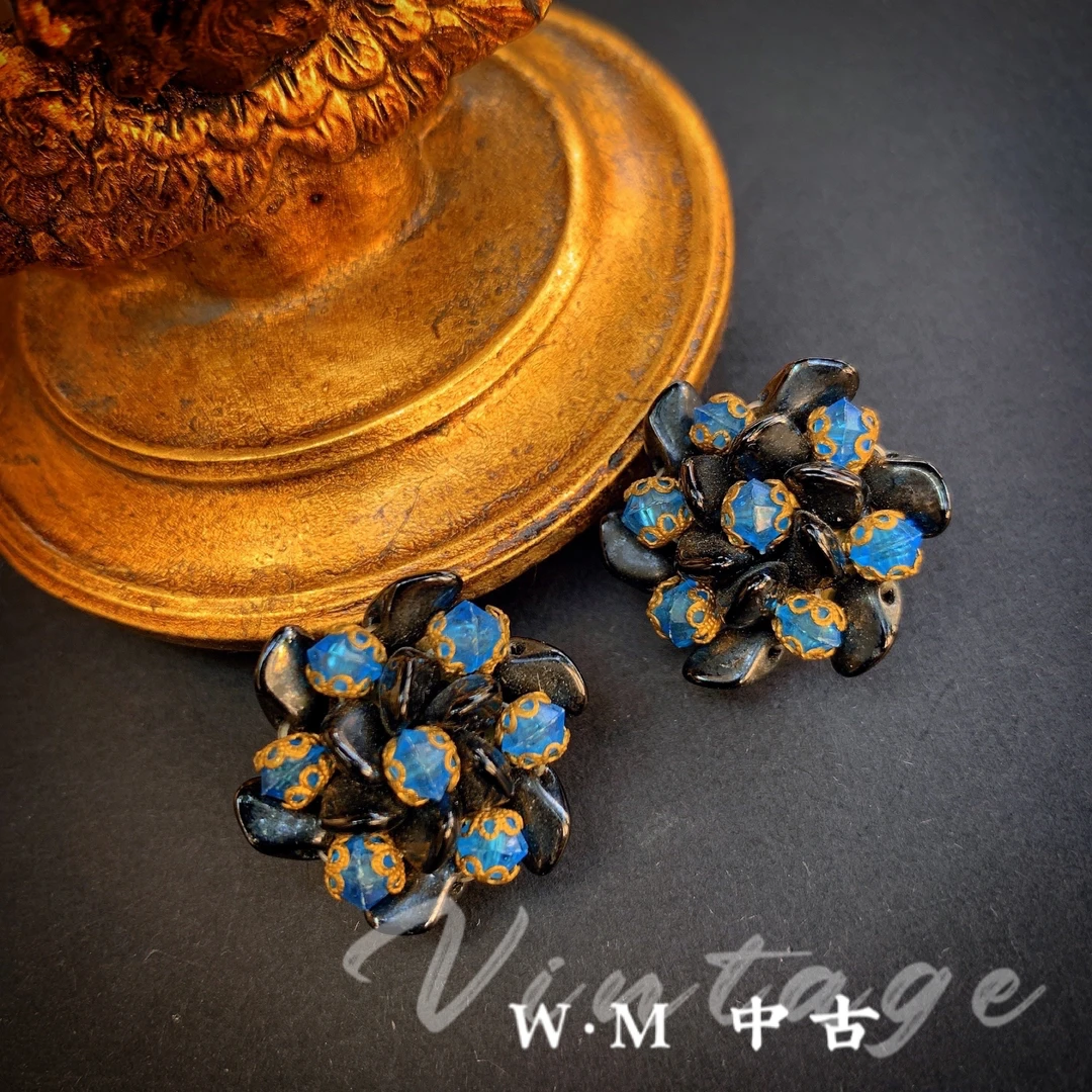 铜合金耳饰  W·M中古-vintage （法）法产耳夹