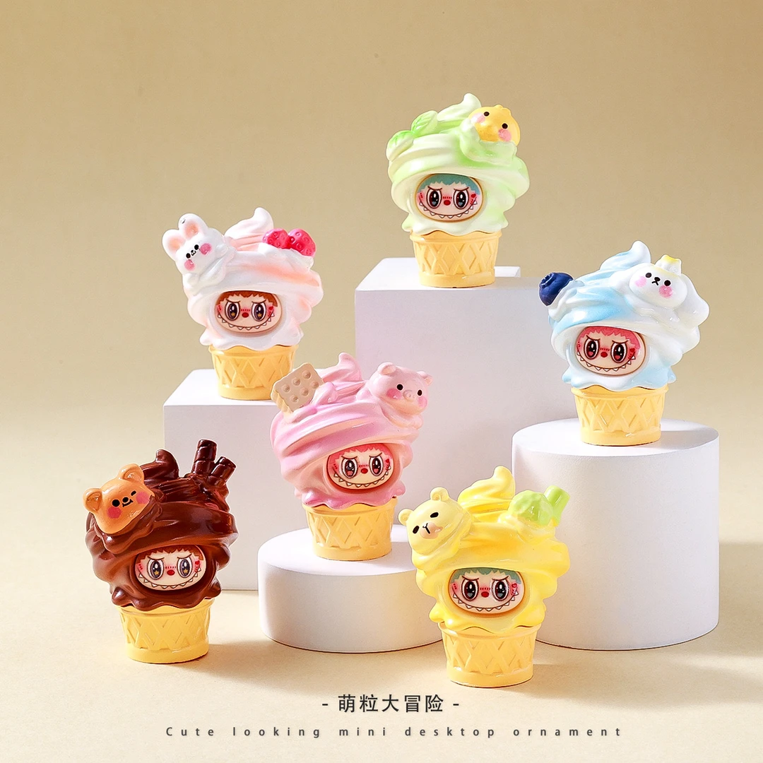 【直播拆】甜筒拉bubu6个款 手工diy可爱摆件默认微瑕创意少女治愈