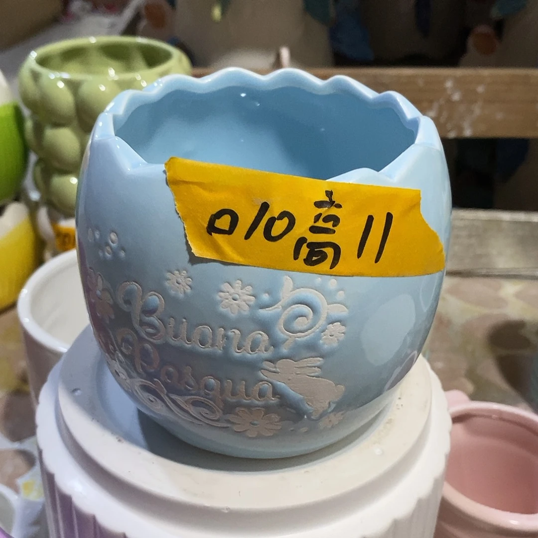 陶摆件陶盆有孔 瑕疵介意勿拍