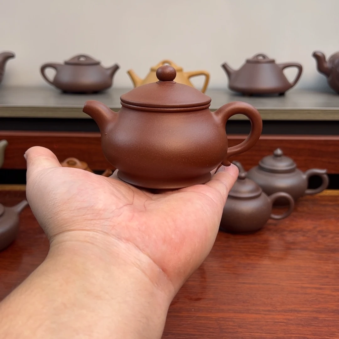 茶壶紫砂潘壶180cc 紫泥