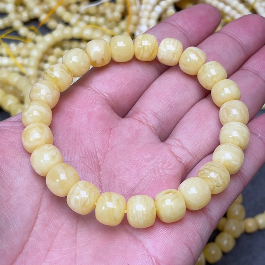 蜜蜡裸石未镶嵌蜜蜡手串10.2mm