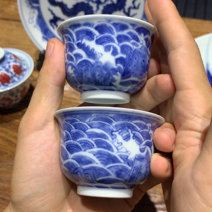 景德镇陶瓷青花主人杯