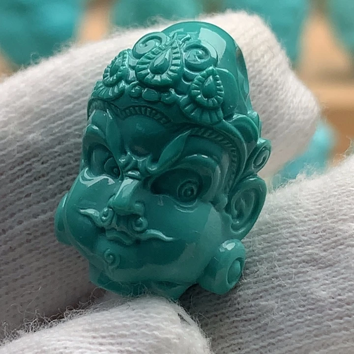 绿松石未镶嵌黄财神