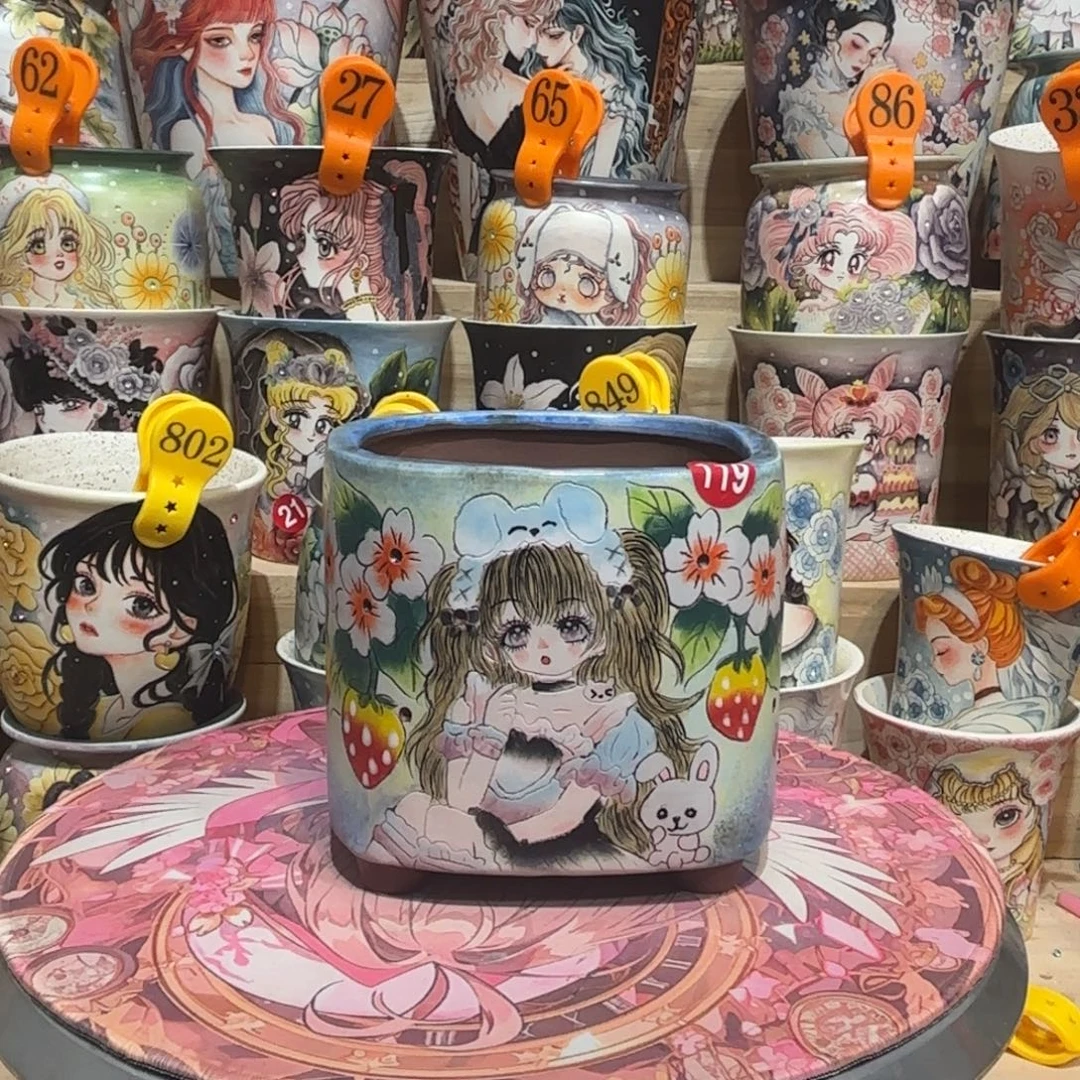 景德镇手绘花盆陶瓷12/12