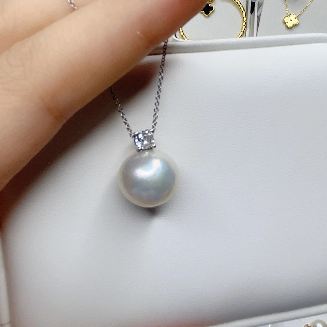 合金淡水珍珠吊坠(赠链)