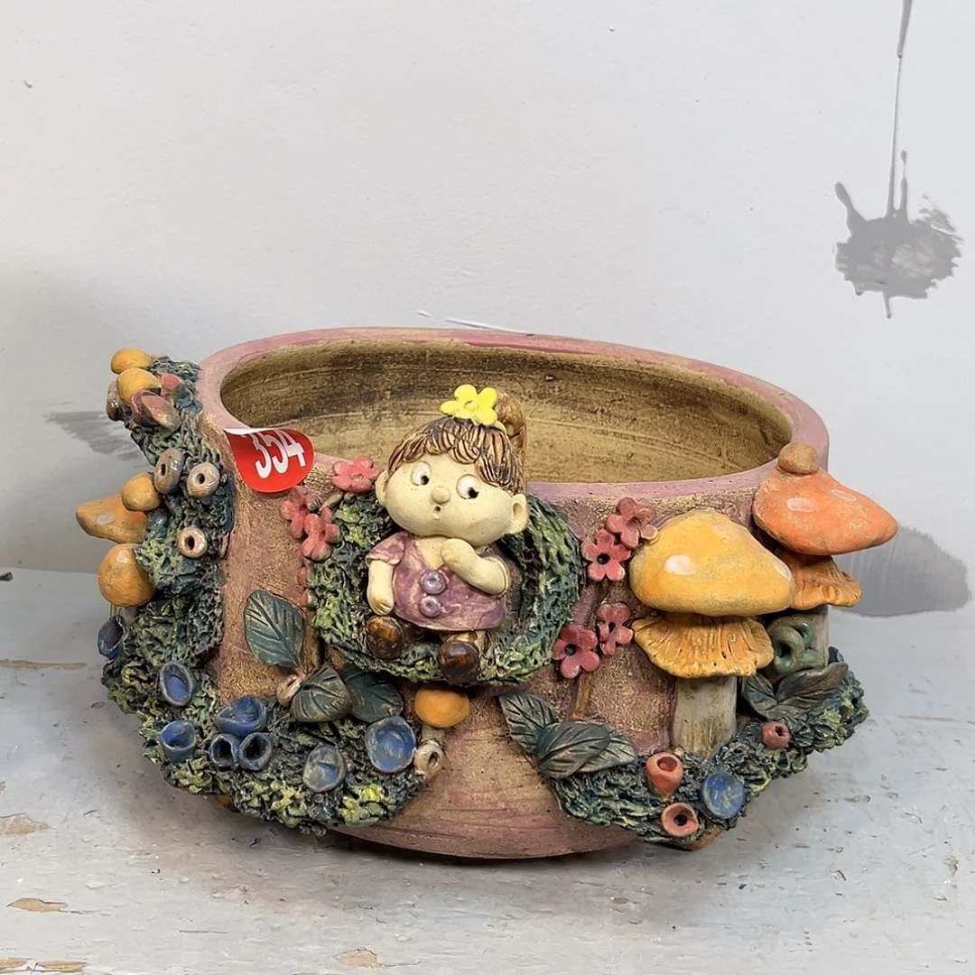 354 号陶然花器手工花盆