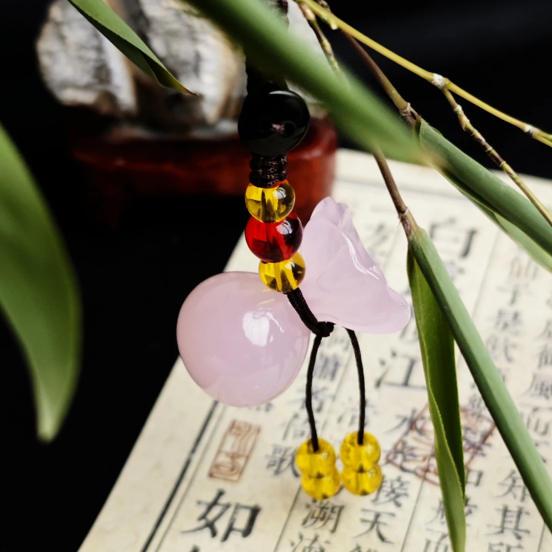 博山老美琉 纯手工琉璃钱袋子挂件精美时尚车挂后视镜挂件