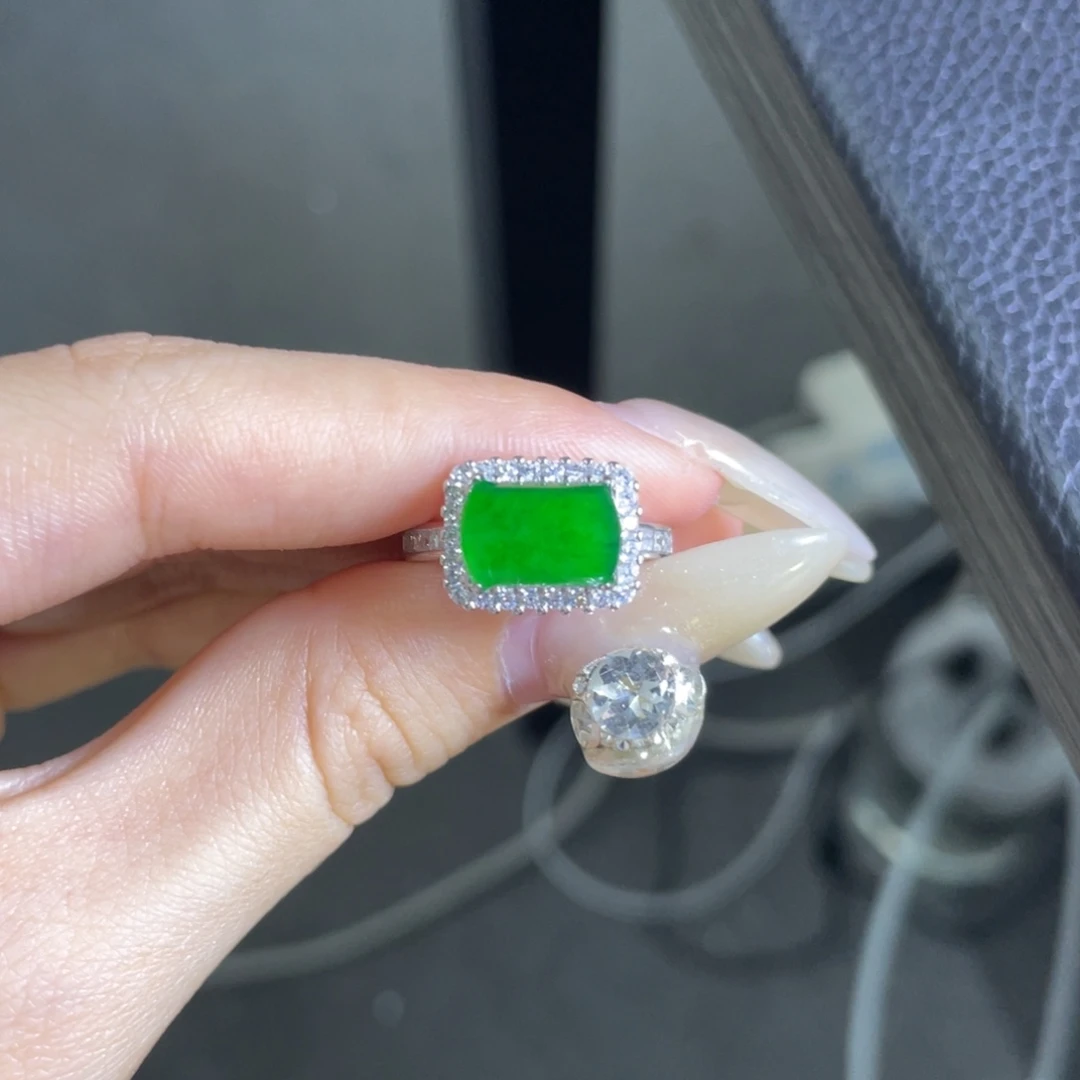 翡翠银S925镶嵌吊坠(不含链)