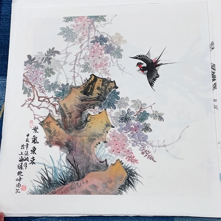 国画绘画作品汪波70.70斗方托底