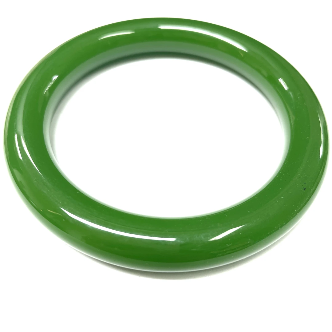 1526号精品绿色胖圆条手镯