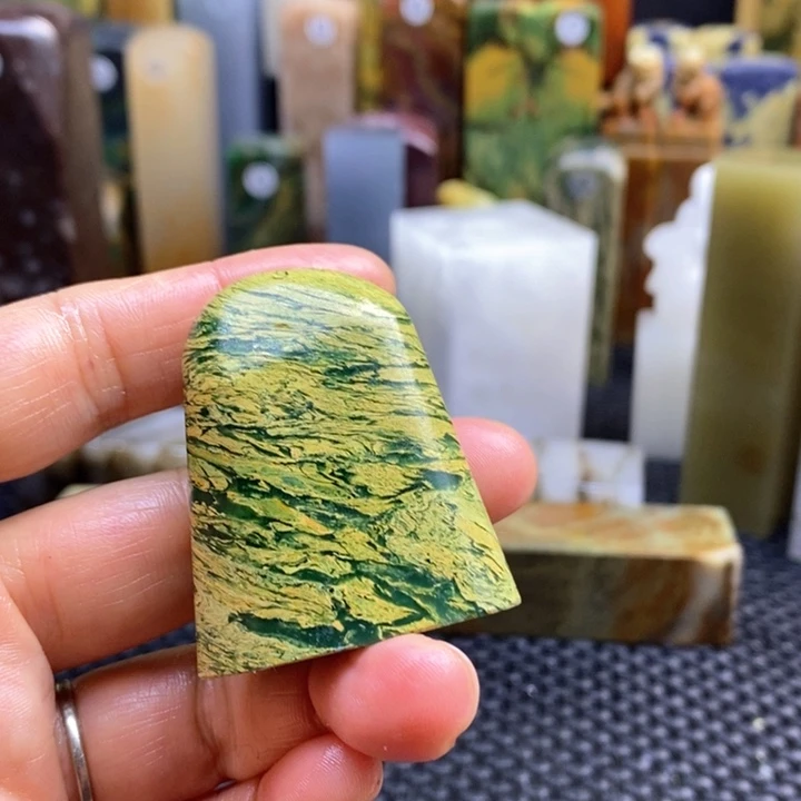 印度石P***焰青田石印章石