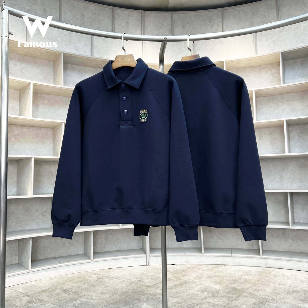 【春夏上新】3002 - 360克/高克重/万针刺绣/皇冠徽章/翻领宽松卫衣