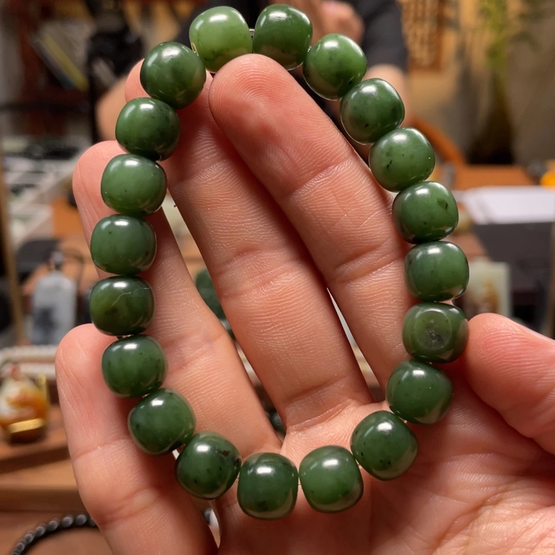 未镶嵌手串和田玉碧10.11老