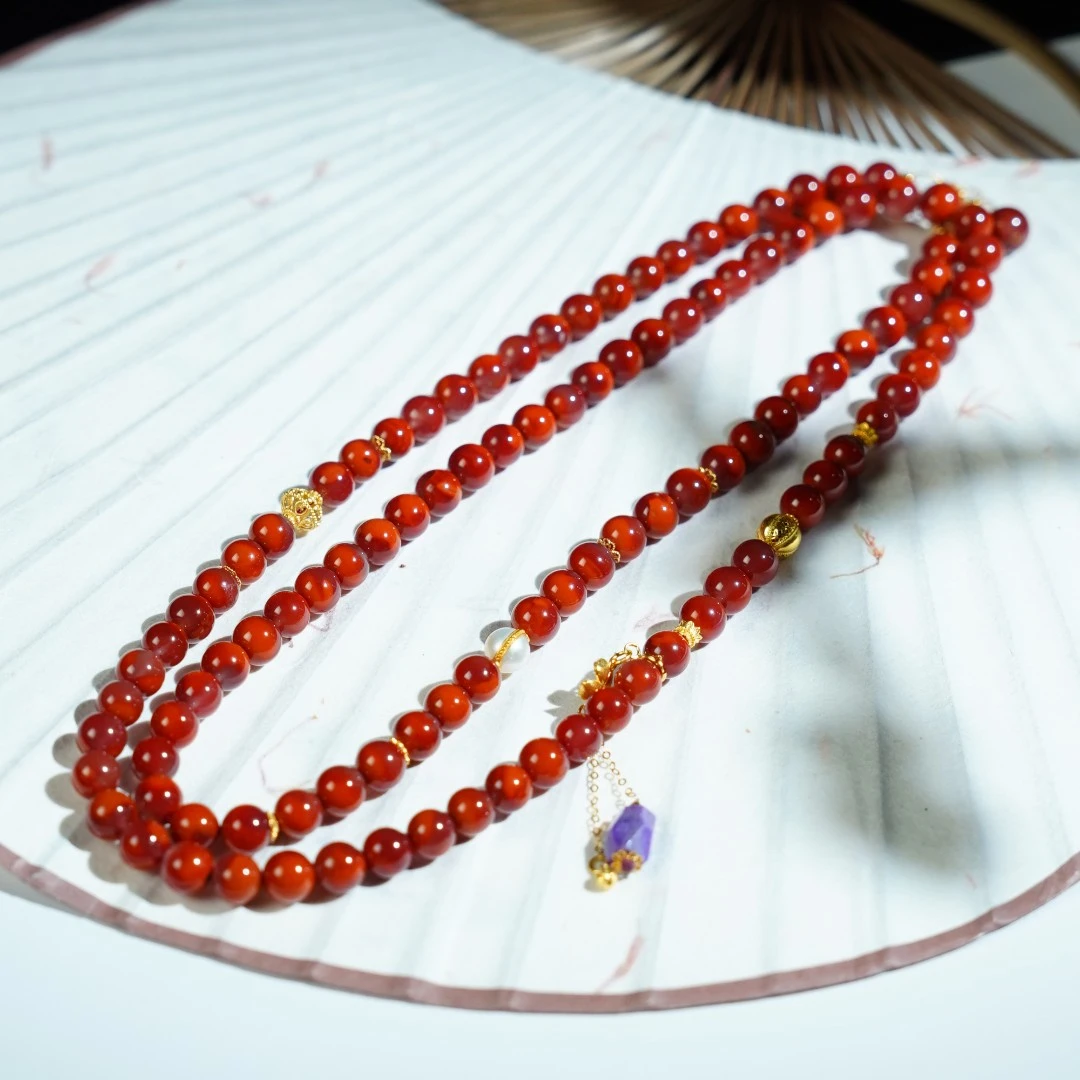 左边婷姐丨南红项链（C663）