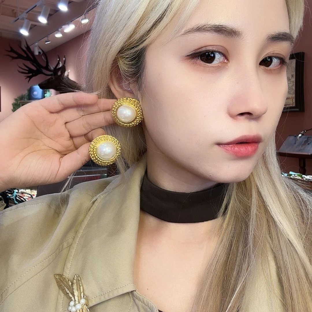 纯铜合金琉璃AK琉璃珠珠耳钉