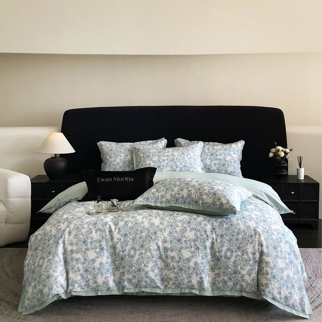 【小林寝饰】臻享特惠磨毛四件套-A款-轻轻丝语蓝