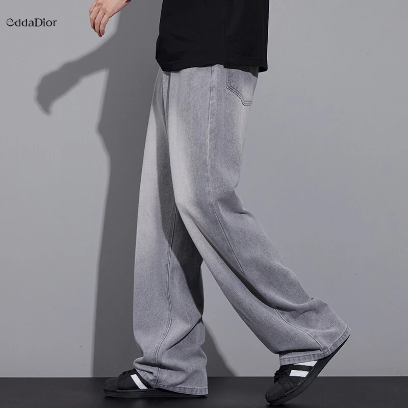 Edda Dior法国轻奢品牌牛仔裤男款春秋季宽松直筒休闲长裤青少年