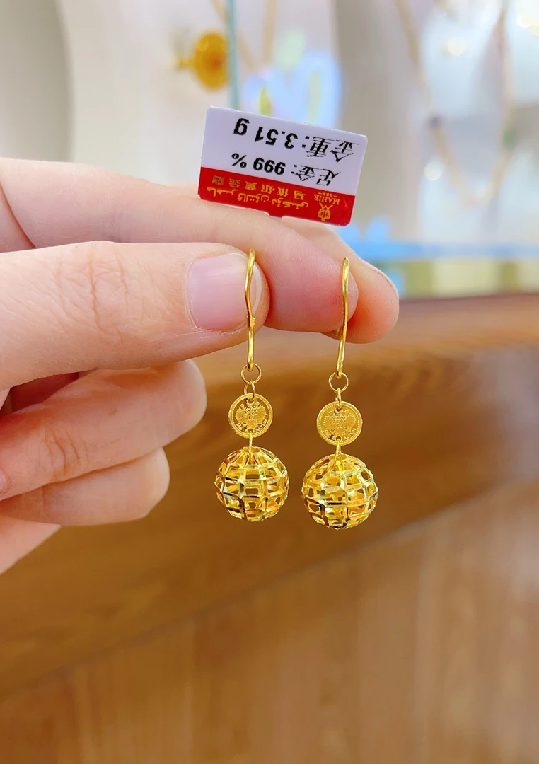 足金耳环3.51克（730/克）