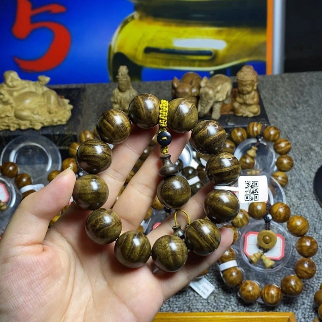 杳***人手串/手链楠木（金丝楠）阴沉水波闪电2.0