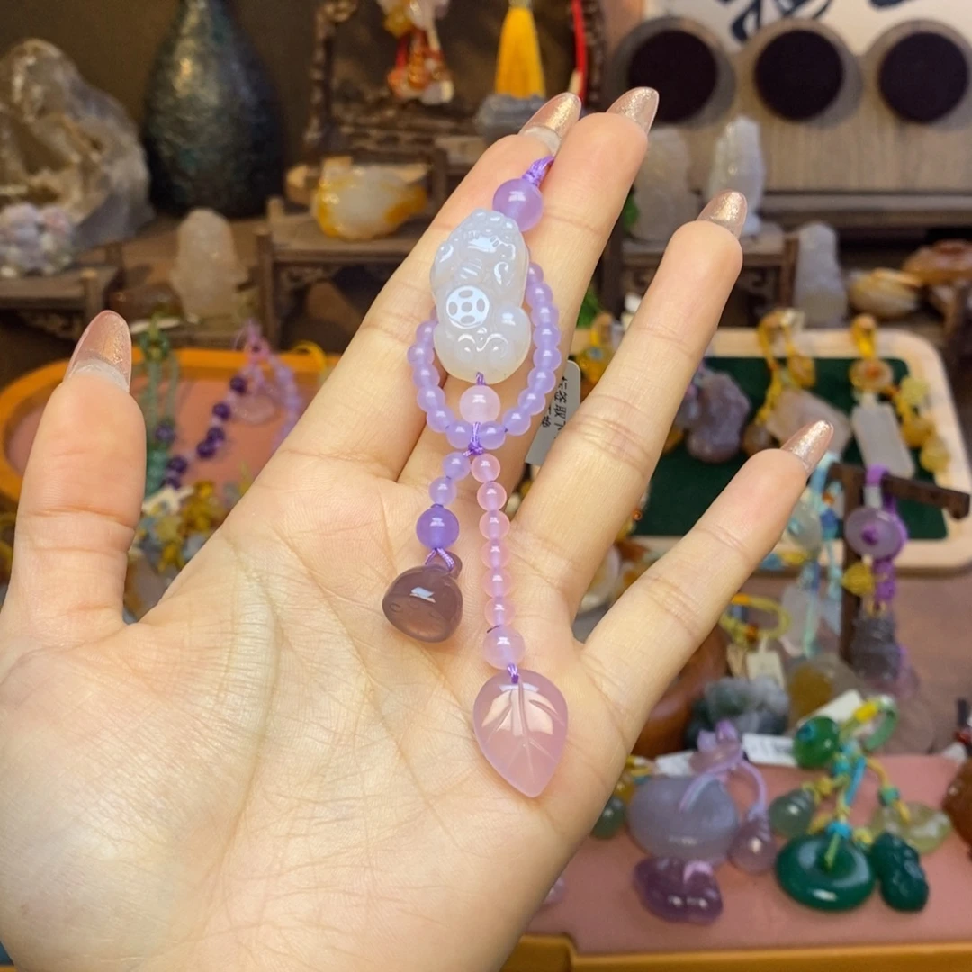 玛瑙/玉髓未镶嵌车挂挂件