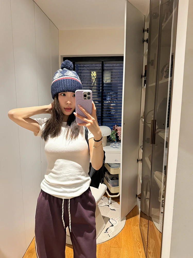 【绒绒小火炉】正肩白色短T短袖260克重面料  1208