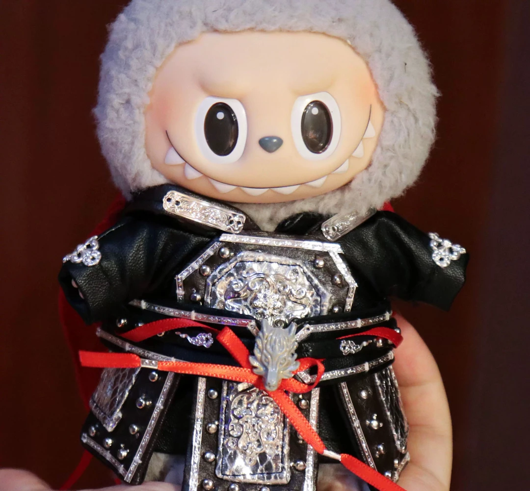 拉布布娃衣labubu铠甲着替将军衣服泡泡玛特拉布布坐姿娃衣夏天