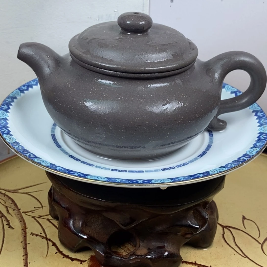 紫砂茶壶大水潭天青全手240容量宜兴紫砂壶