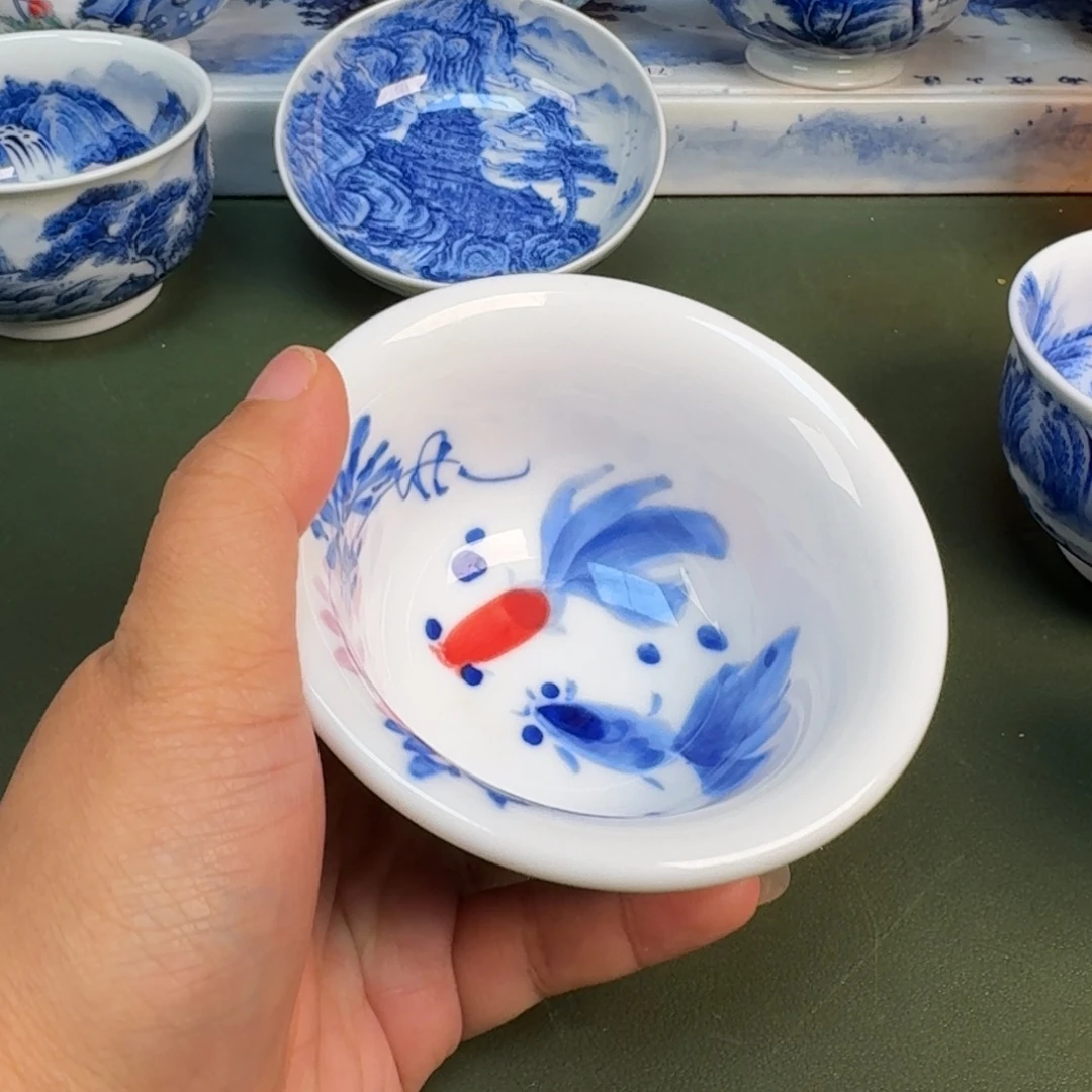陶瓷景德镇纯手绘茶具圆圆279