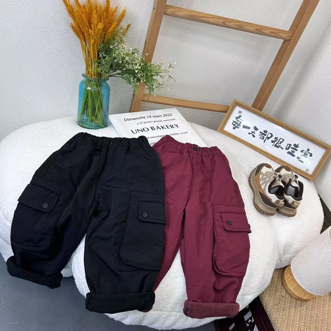 kz-8080男童时尚休闲宽松中大童韩版洋气高品质加绒休闲裤