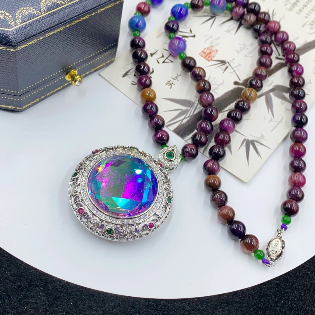 4006  紫 幽石 项链多样性发货