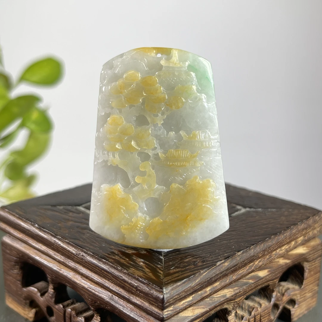 JCB28-48  天然缅甸A货翡翠  山水牌