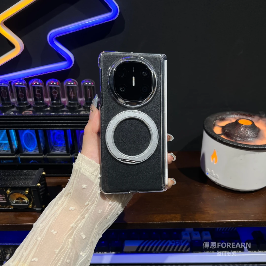 适用于华为matex6手机壳双中轴matex5透明保护套matex3折叠屏支架