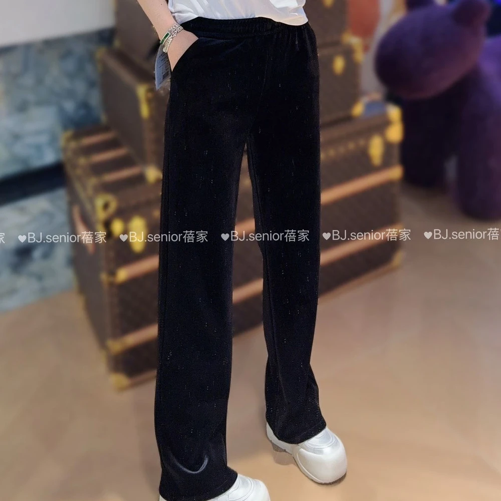 BJ.senior 【遮肚收跨】早春款丝绒窄窄裤- 005