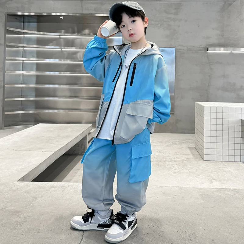 男童秋装运动套装2025新款儿童痞帅外套两件套春秋款中大童秋季潮