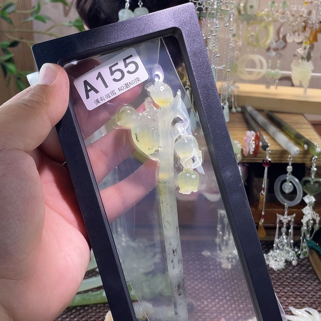 追***者蛇纹石玉未镶嵌发饰