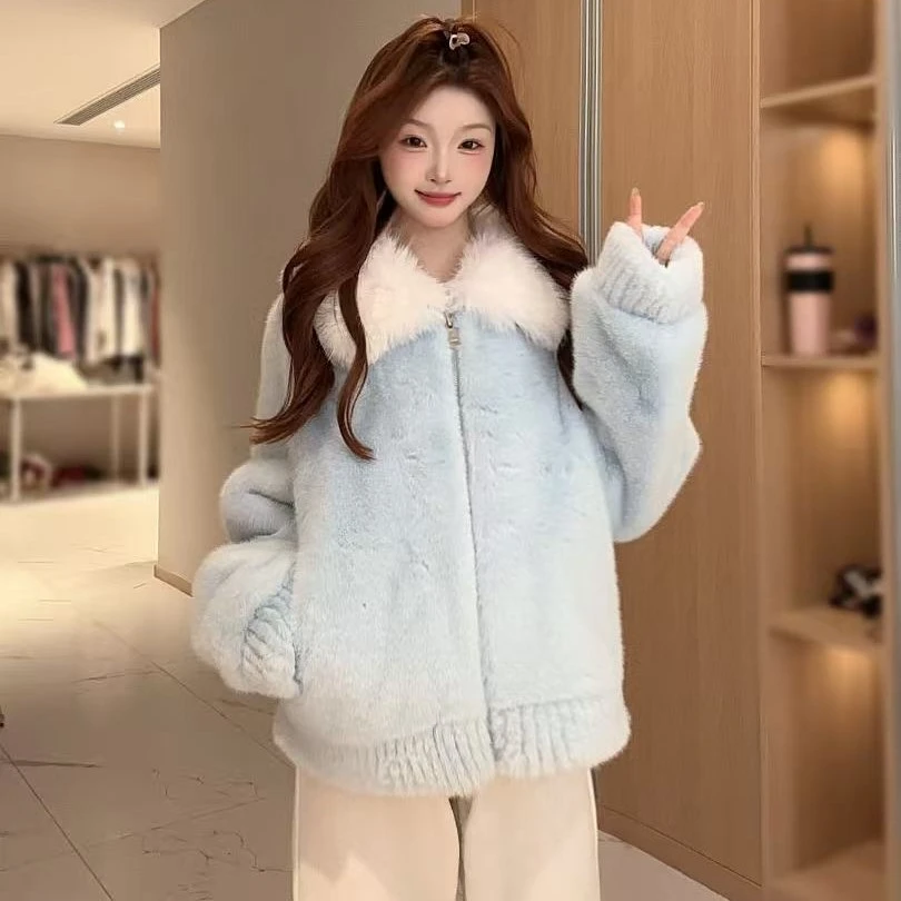 【冬上新】冬季新款真毛领全加厚保暖显瘦短款外套女设计感百搭