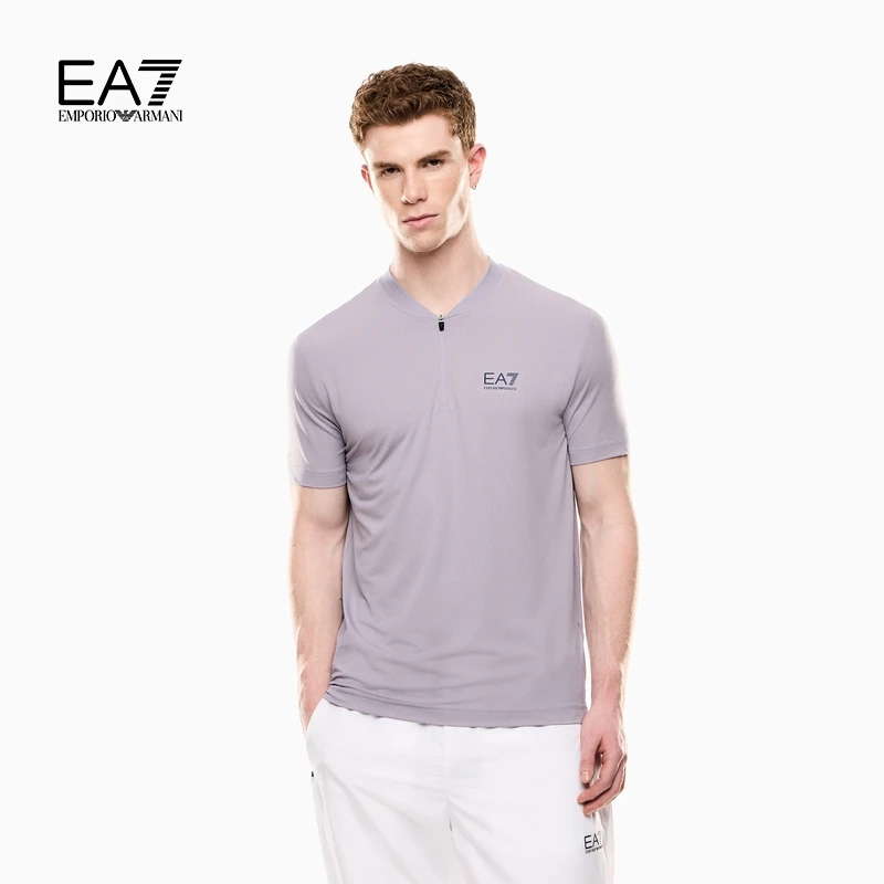 EMPORIO ARMANI/阿玛尼EA7/夏季新款男士半拉链亨利领网球Polo衫