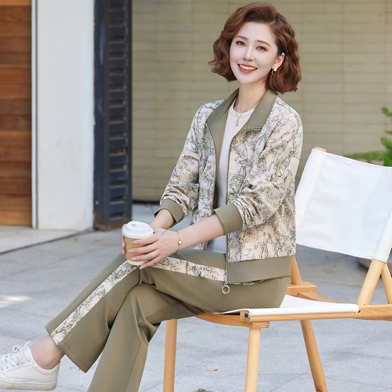 【运动套装】年轻气质妈妈装运动休闲端庄大气中老年女士百搭显瘦