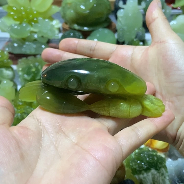 【闪购商品】蛇纹石玉未镶嵌把件我****鹭