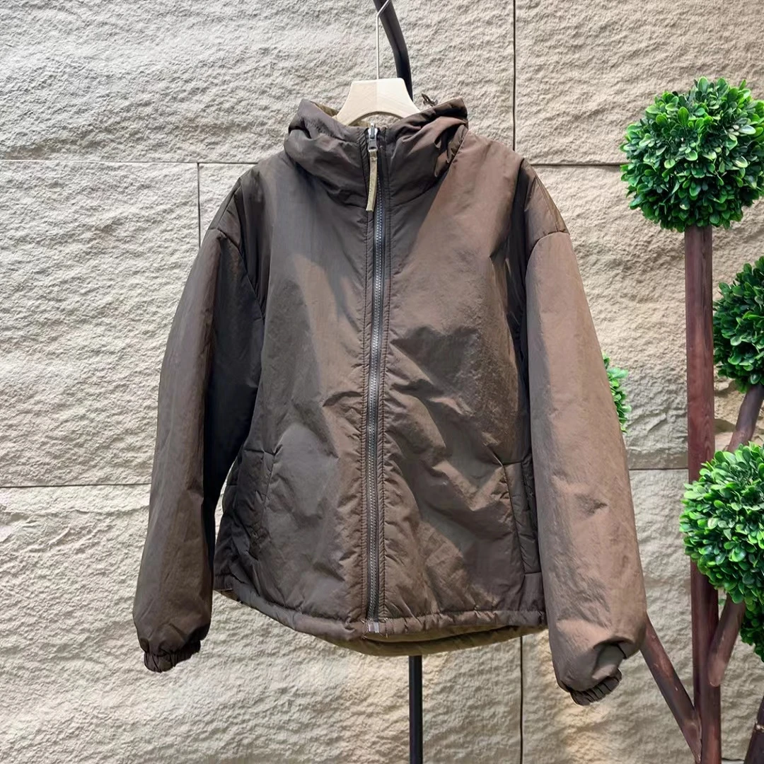 8380新款秋冬加厚双面穿时尚减龄连帽短外套棉服