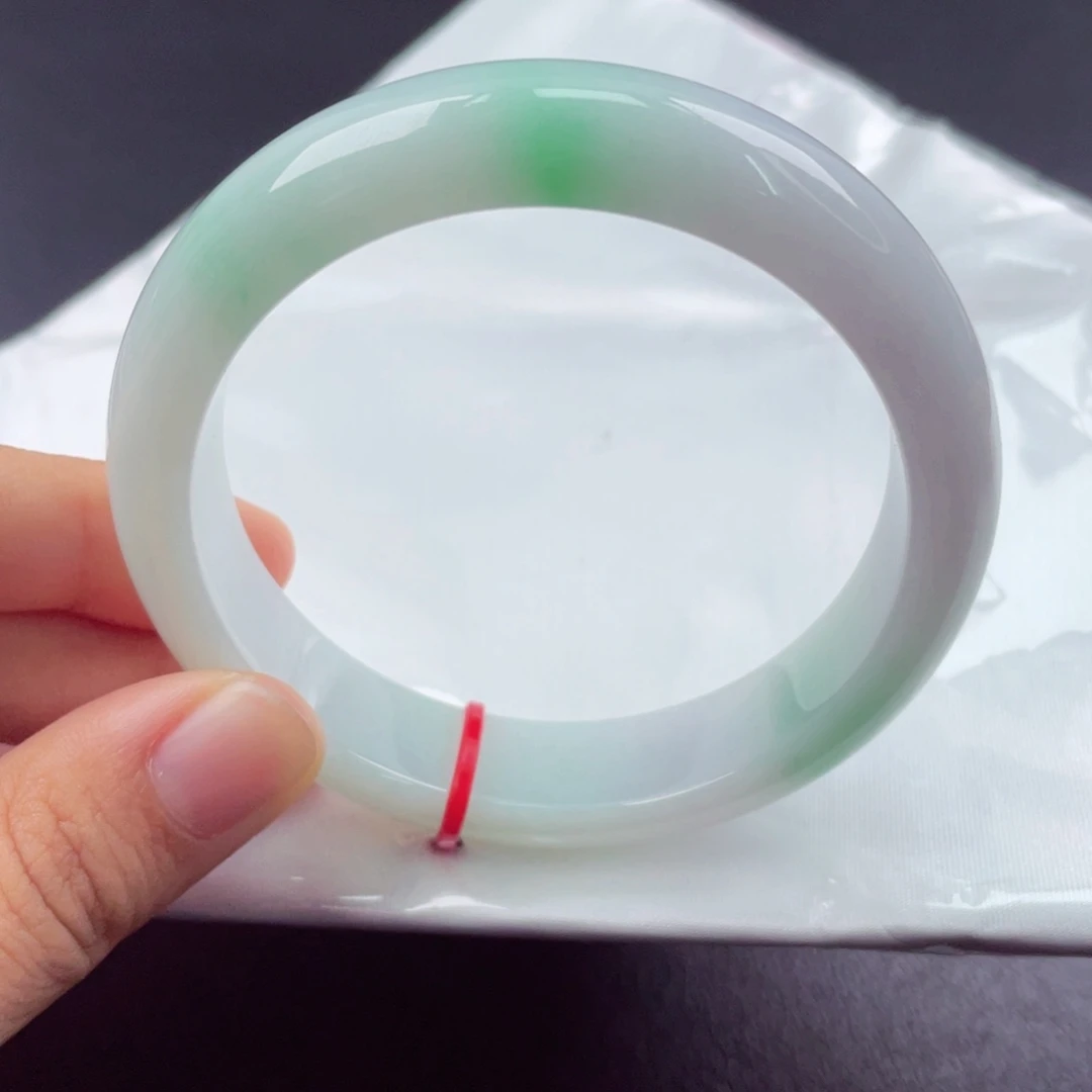 翡翠未镶嵌手镯5859正圈