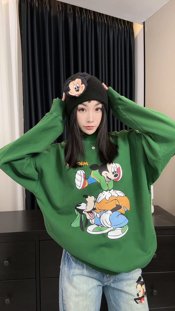 【劉發發】W454【玩游戏卫衣】新款韩版百搭休闲卡通圆领时尚卫衣