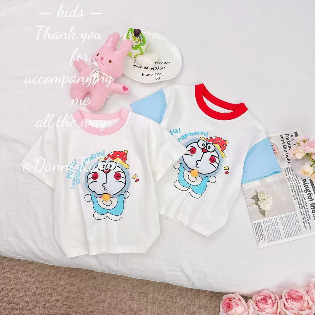 【Dannirabbit】*卡通蓝胖子+温柔治愈系*儿童T恤 D-H531