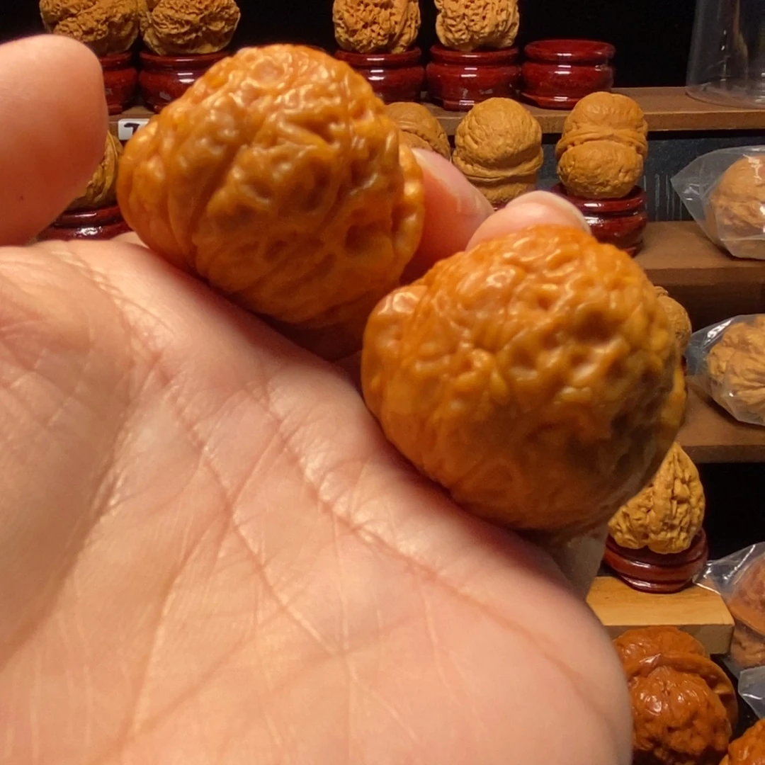 文玩核桃把件玲珑蛙37尺