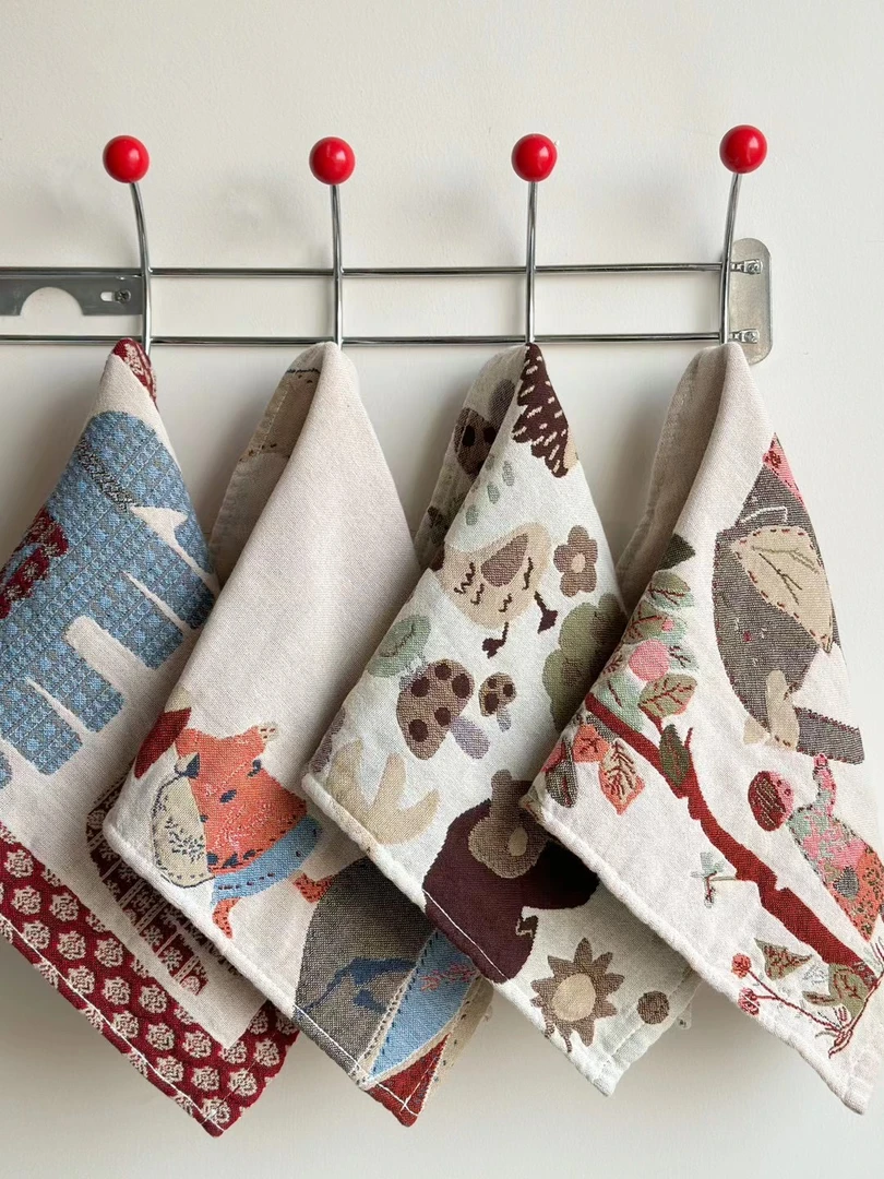 彩棉系25*50加厚水洗彩纱毛巾四条装 提米象