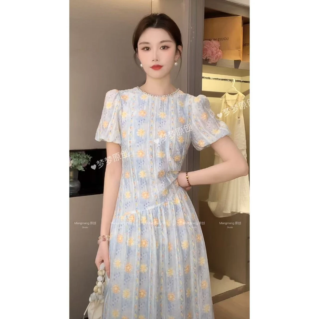 【梦梦&GERTC】晴蕊 夏季法式显瘦收腰气质连衣裙裙子GC252L1032