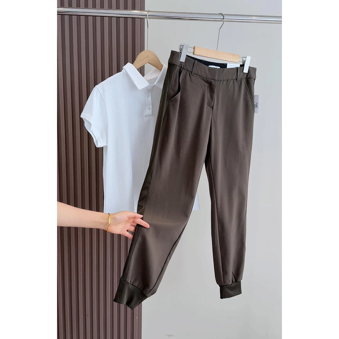 2025运动高休闲裤纯色丝滑柔软束脚裤女夏季卫裤运动裤子