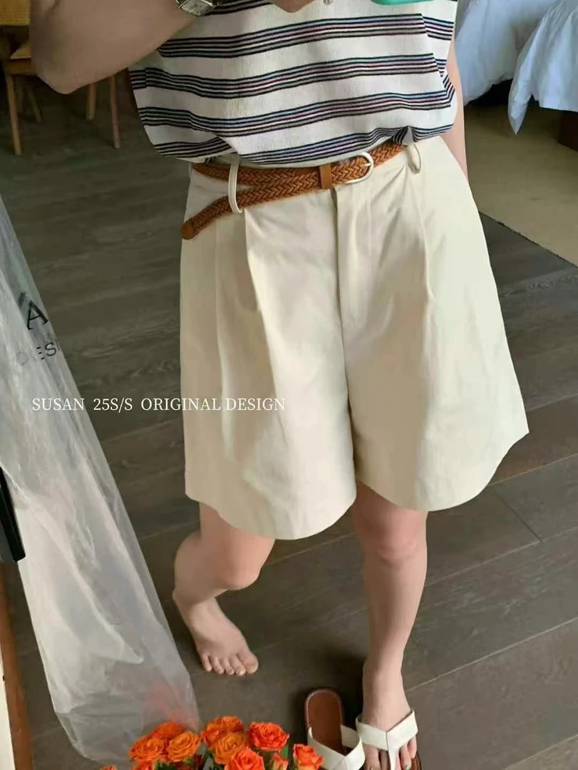susan@25677 韩系简约百搭短裤（带腰带）5-15