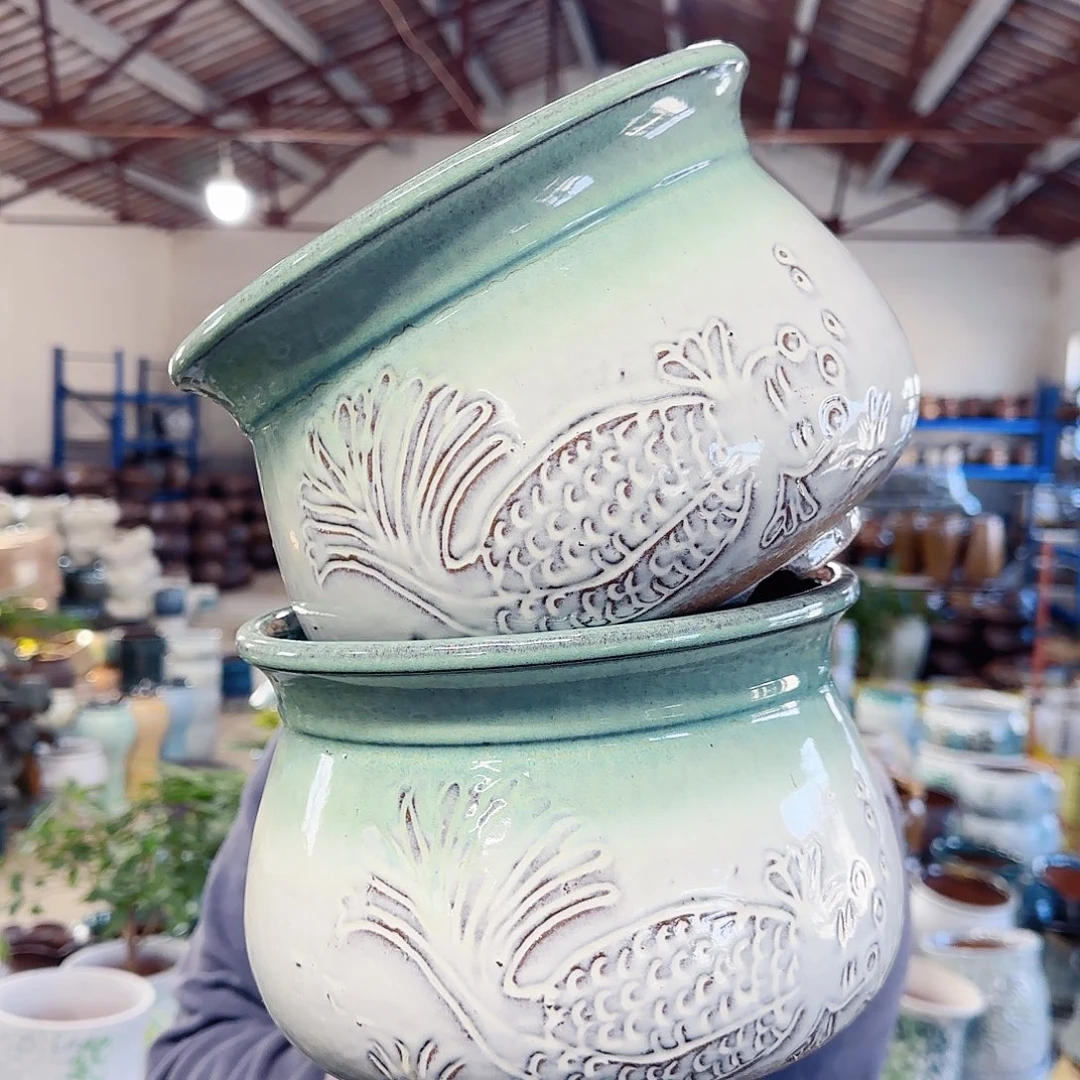 紫砂花盆高15口20